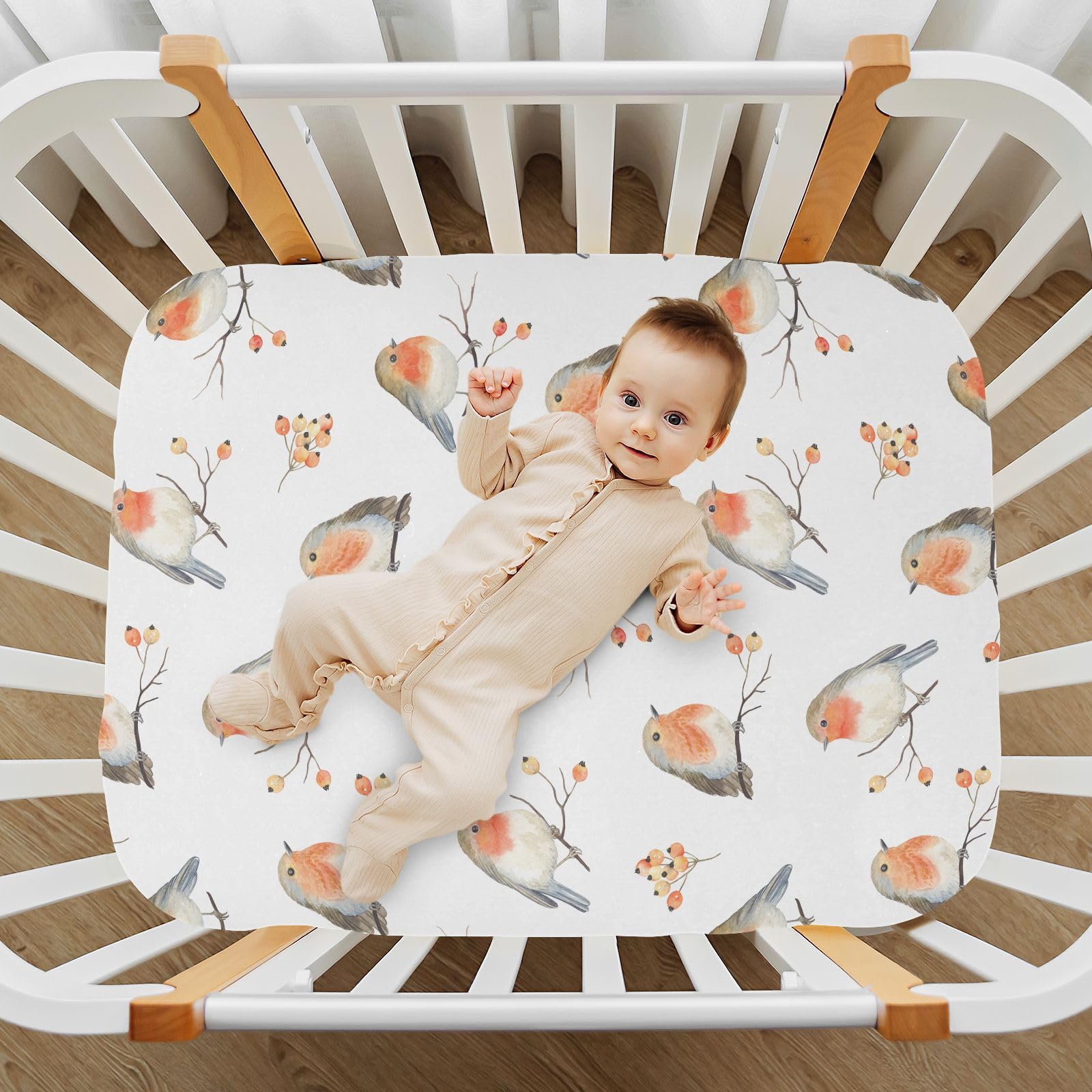 vvfelixl travel-friendly crib sheet fits travel playpens and cribs