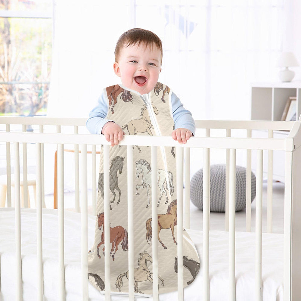 vvfelixl Walking Horse sleeping bag size chart reference for perfect fit from newborn to toddler.