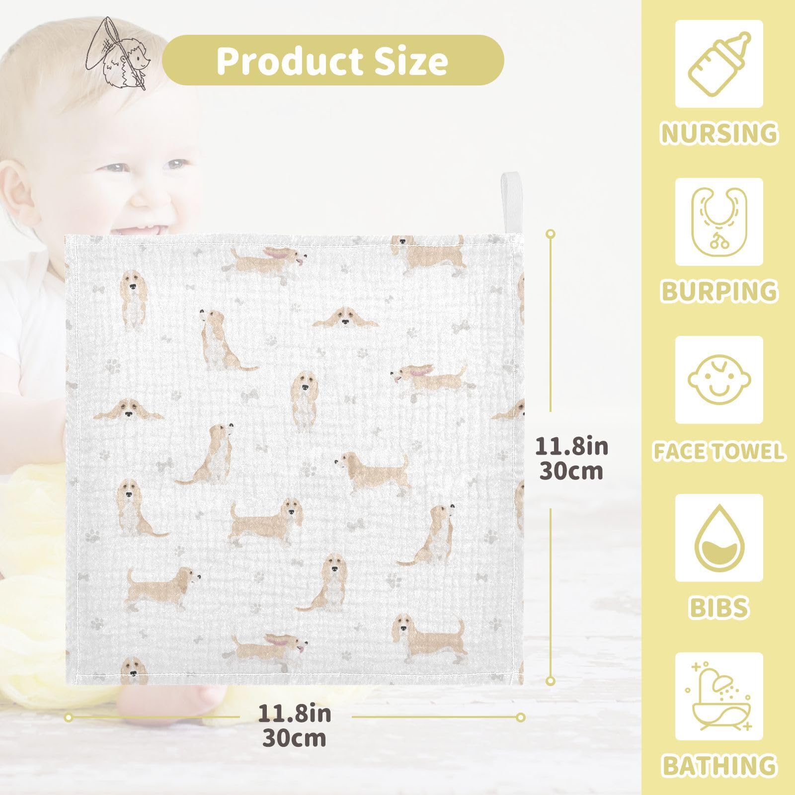 Unisex vvfelixl washcloths suitable for newborns and toddlers