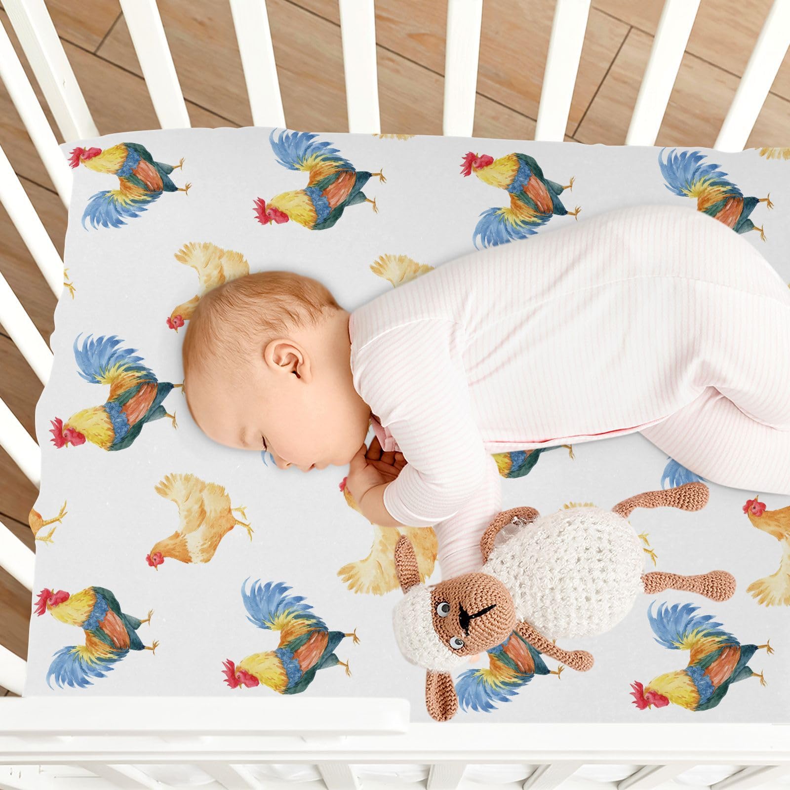 vvfelixl white basic crib sheet offers soft texture for calm sleep space.