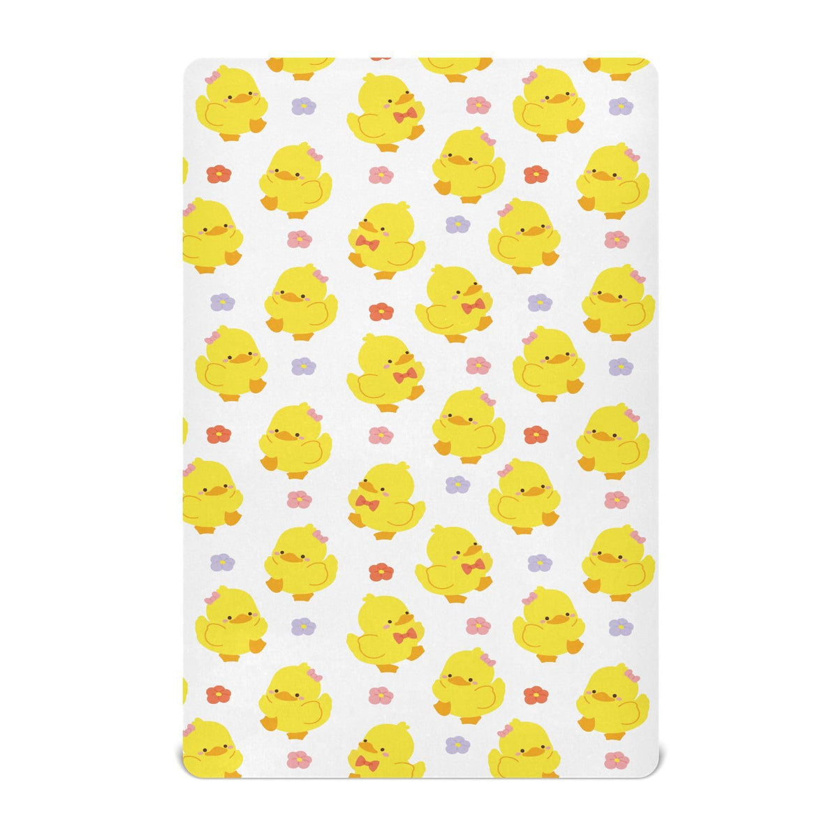 vvfelixl yellow duck mini crib sheet fits 39x27x5 inch mattresses and feels soft
