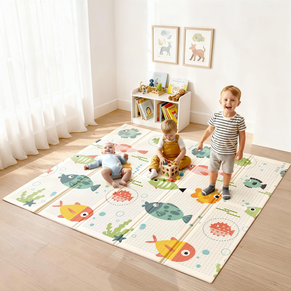 V VIKWORLD world map play mat promoting exploration during floor play