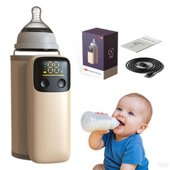 VVU&CCO portable bottle warmer with LCD display for precise temperature control on the go.