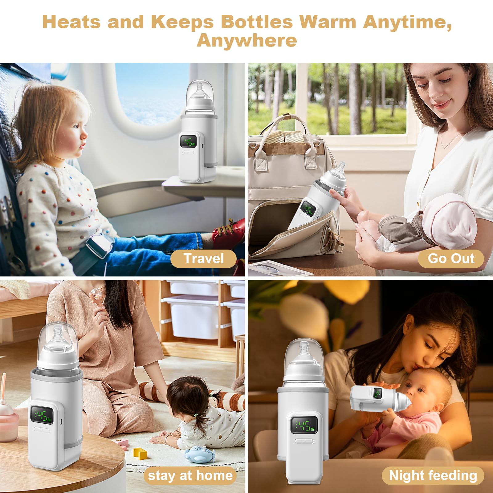 VVU&CCO warmer works with most bottles for hassle-free feeding.