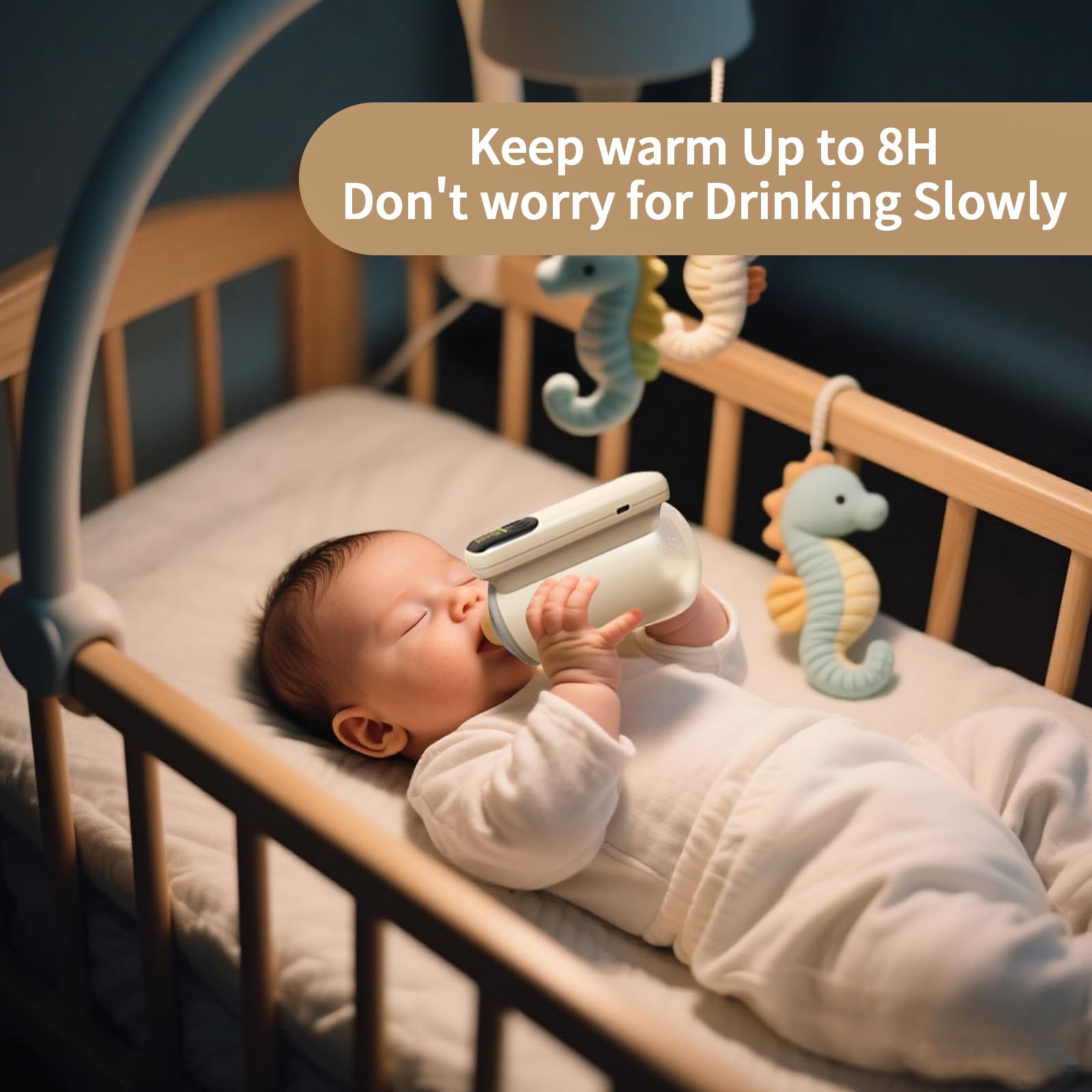 VVU&CCO universal-fit bottle warmer works with standard and wide-neck bottles.
