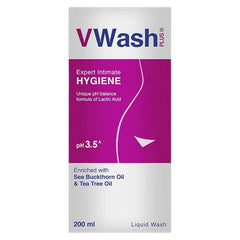 VWash intimate wash bottle front shows clean design and daily freshness.