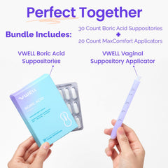 VWELL MaxComfort applicator designed for smooth insertion and ease of use.