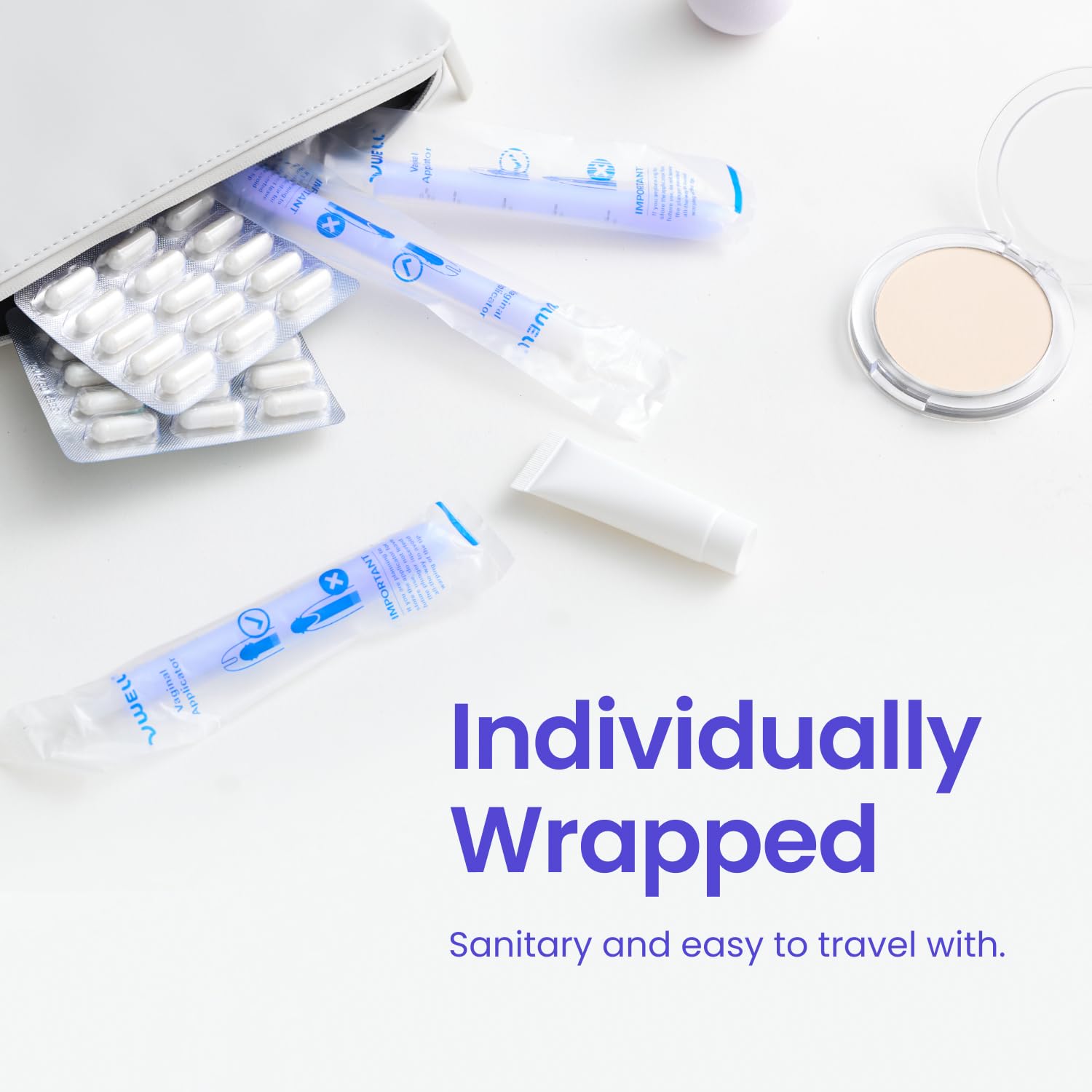 VWELL MaxComfort compatibility with common prescription tubes and creams.