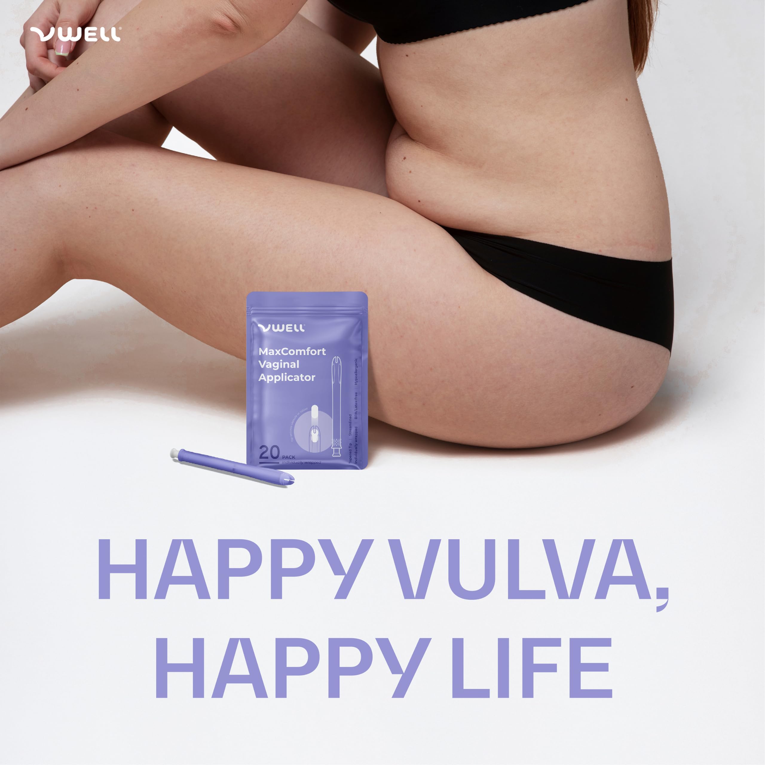 VWELL MaxComfort universal applicator suits gels, creams, capsules, and tablets.
