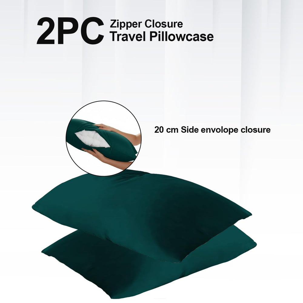 VyAura HOME 100% Egyptian cotton teal pillow case, 500 thread count for a plush feel