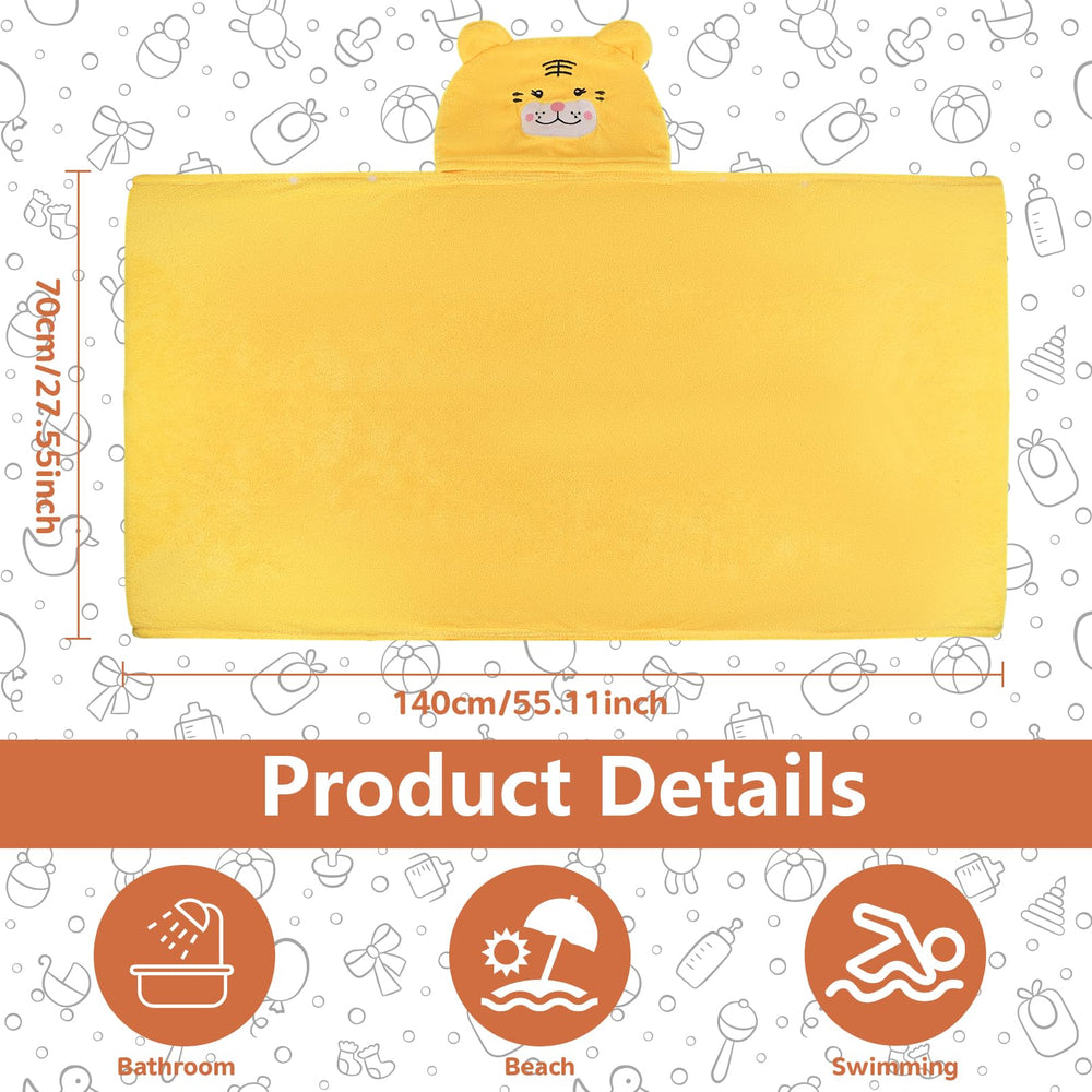 Vyndicca soft absorbent hooded towel for baby with cozy hood