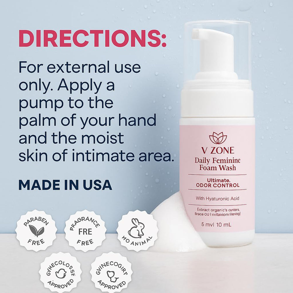 VZone graphic highlights bisabolol soothing sensitive skin during use.