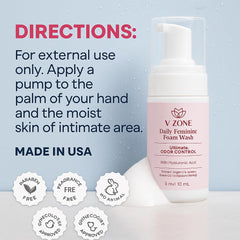 VZone graphic highlights bisabolol soothing sensitive skin during use.