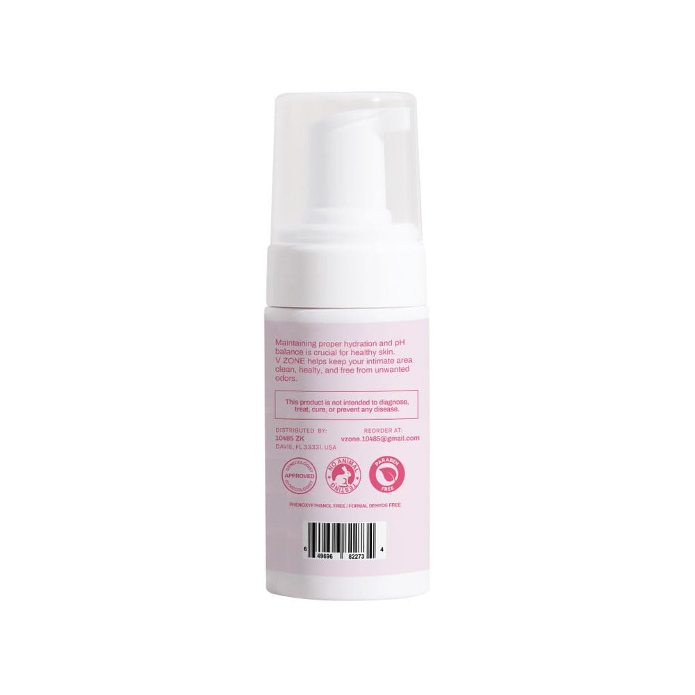 VZone foam wash features cranberry extract for natural cleansing and daily freshness.
