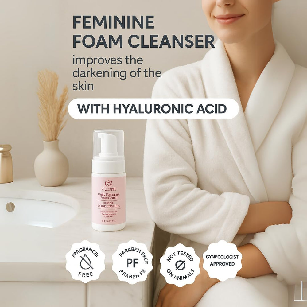 VZone purified water base underlines clean, gentle daily cleansing.