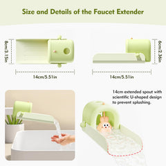 VZVOO anti-splash U-shaped design directs water downward to keep clothes and counters dry