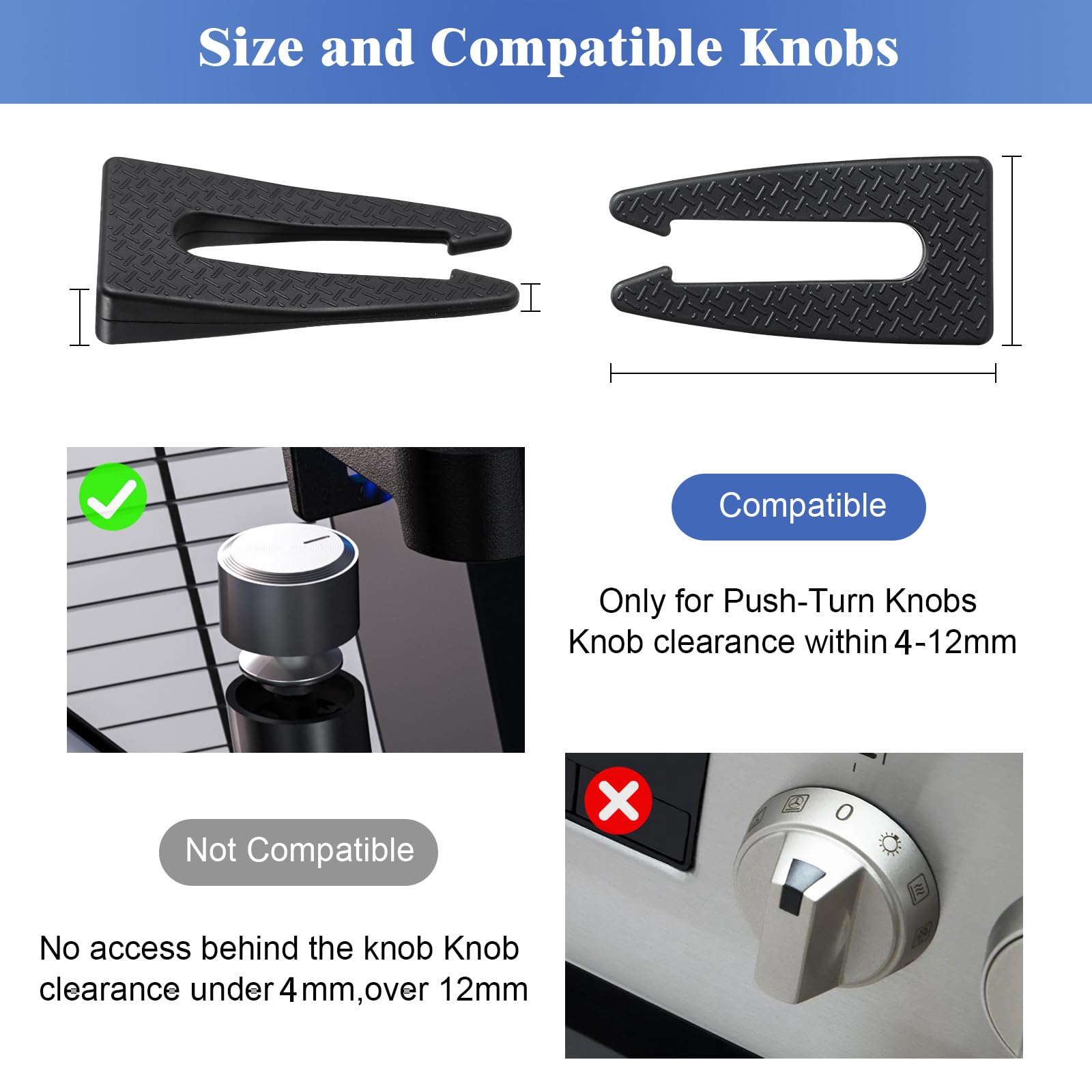 VZZNN knob lock silicone close-up highlights flexible, heat-resistant material