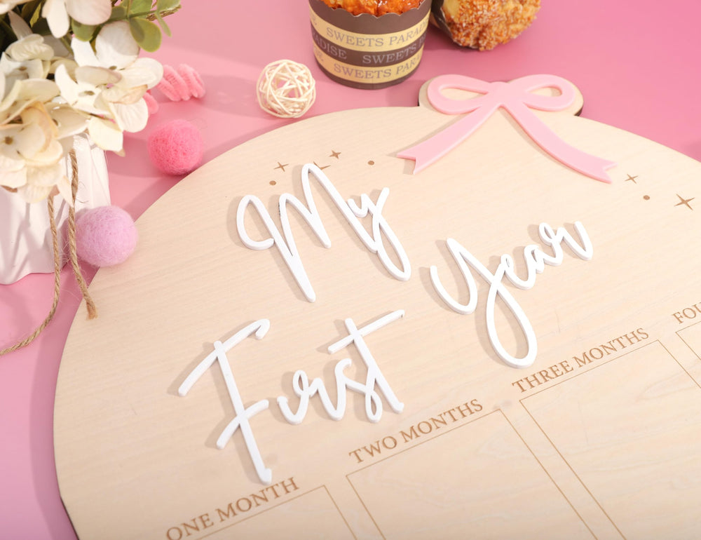 WAUAO Bow First Year Board month 6 memory keepsake.