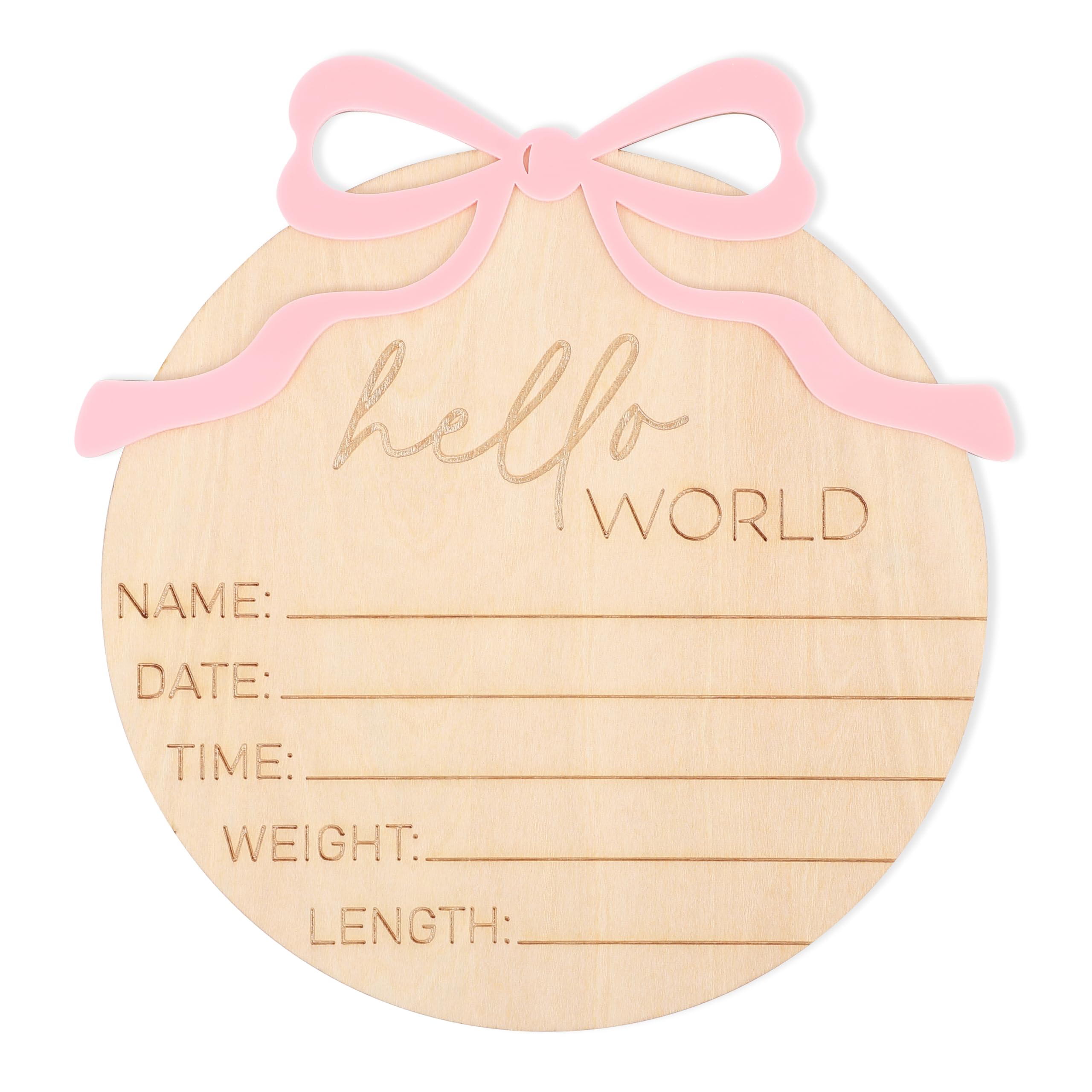 WAUAO wooden sign for welcoming baby perfect for memories