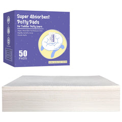 WAAYAA potty pads 50-pack compact travel design ideal for on-the-go potty training.