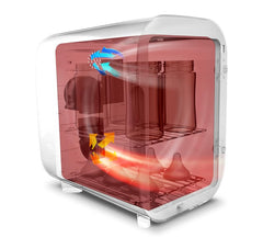 Wabi Baby UV LED MINI Box in operation during a quick disinfection cycle