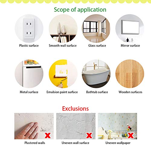 WAFT YEARN decorative wall sticker suits bathrooms and playrooms in bright color.