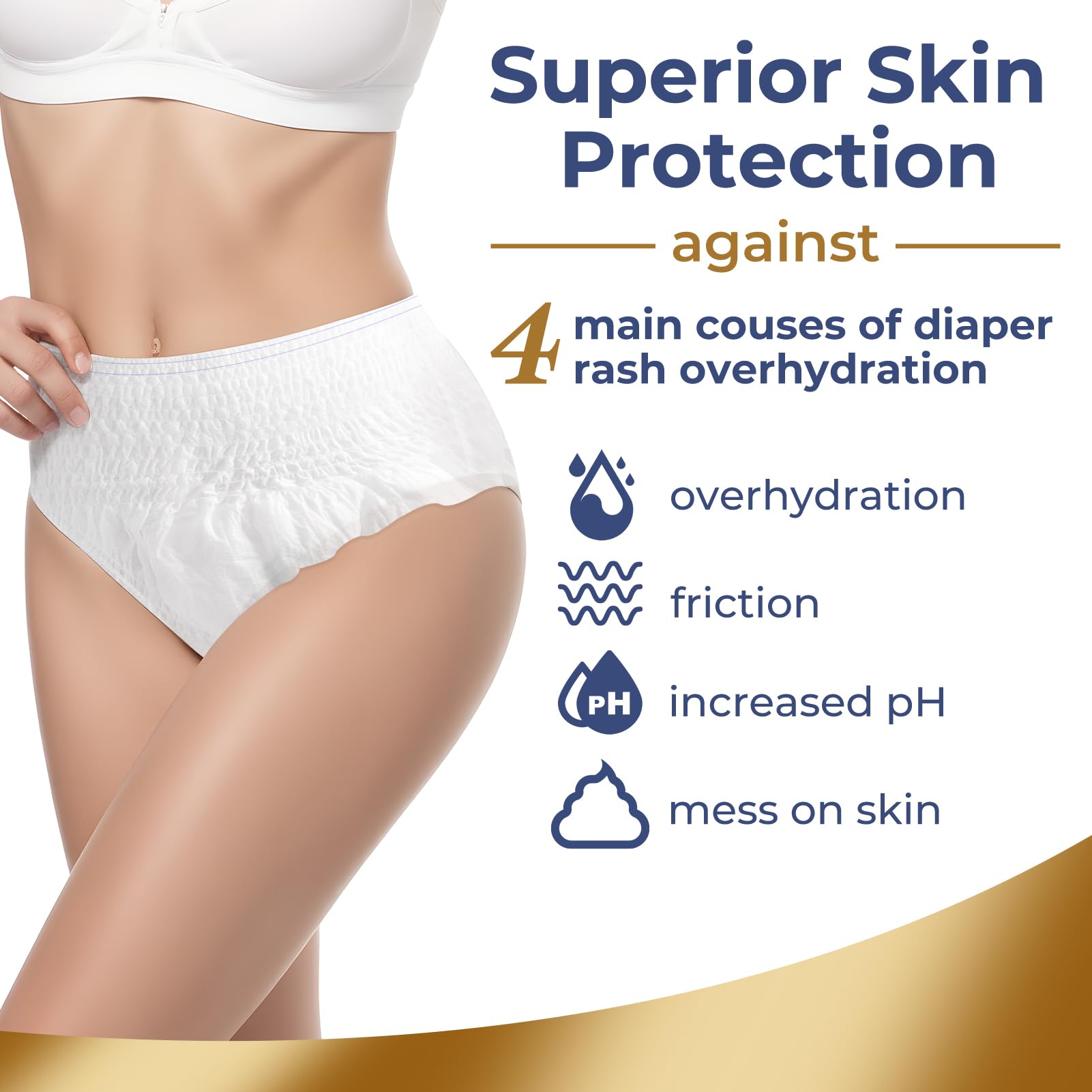 Wagorific 360-degree leak guards demonstrate protection during daily activities.