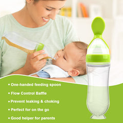 WAJIAYON 90ml dispensing spoon for one-handed feeding