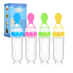 WAJIAYON baby food feeder spoons set with suction cups for easy self-feeding
