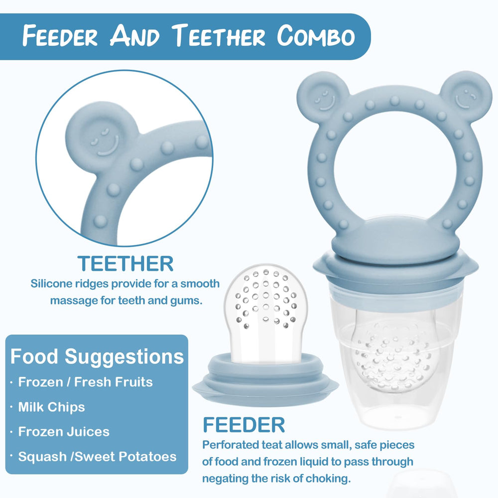 WAJIAYON fruit feeder pacifier with silicone pouch for gentle solids