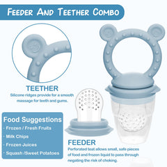 WAJIAYON fruit feeder pacifier with silicone pouch for gentle solids