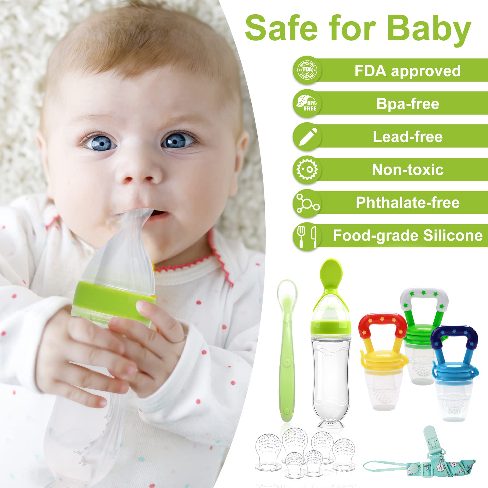 WAJIAYON gift-ready baby feeder set ideal for new parents
