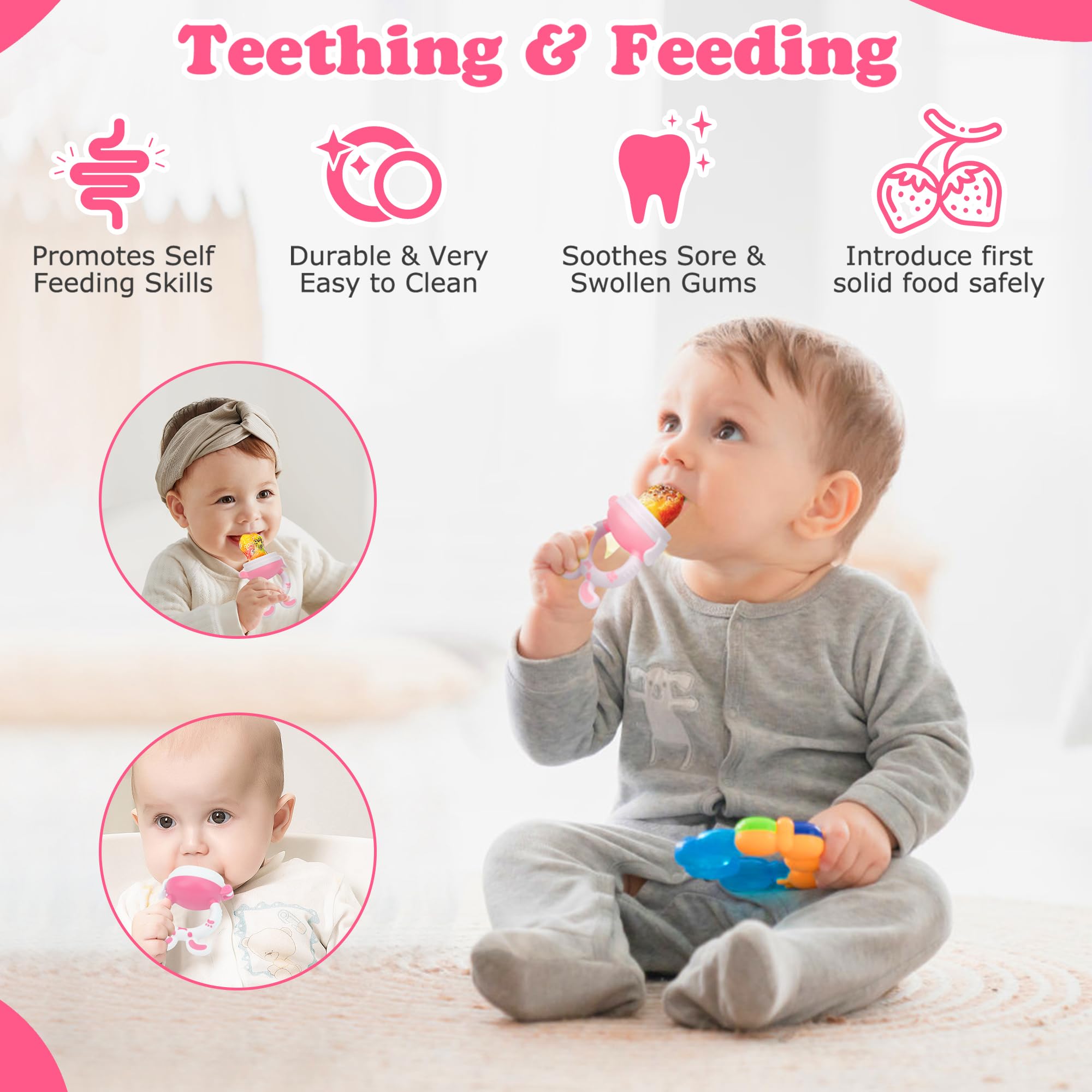 WAJIAYON pacifier clip accessory keeps feeder handy.