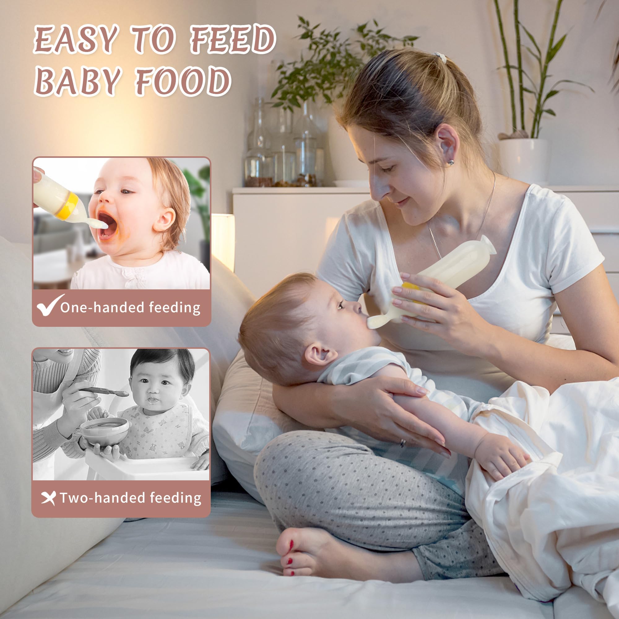 WAJIAYON suction cup base anchors the spoon during meals.