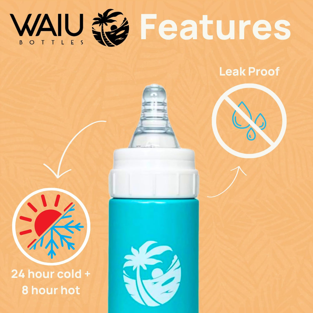 Waiu bottle shown during hiking or travel in compact form
