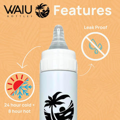 Waiu bottle lightweight compact design fits pockets and strollers easily