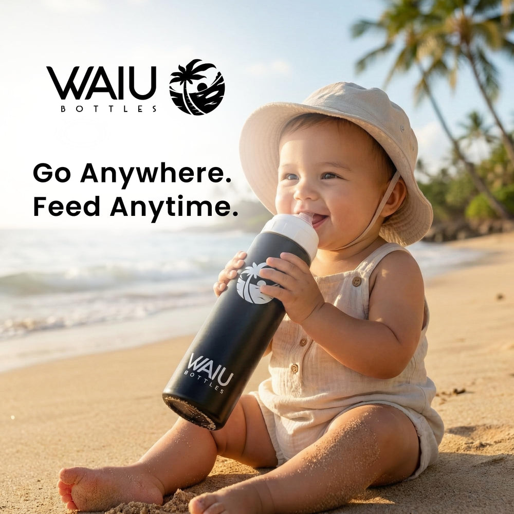 Waiu bottle used outdoors for mealtime hydration
