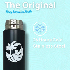 Waiu insulated baby bottle vented nipple close-up reduces air intake