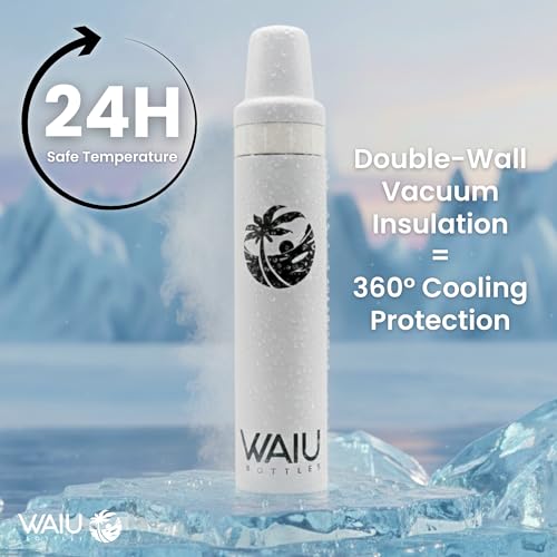 Waiu insulated bottle thin design keeps liquids easy to carry.