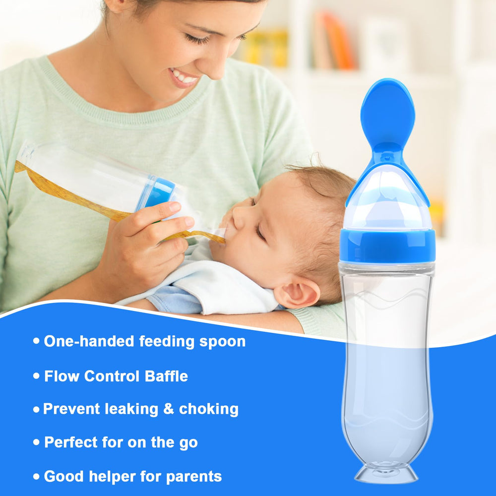 WAJIAYON 90ml dispensing spoon for one-handed feeding