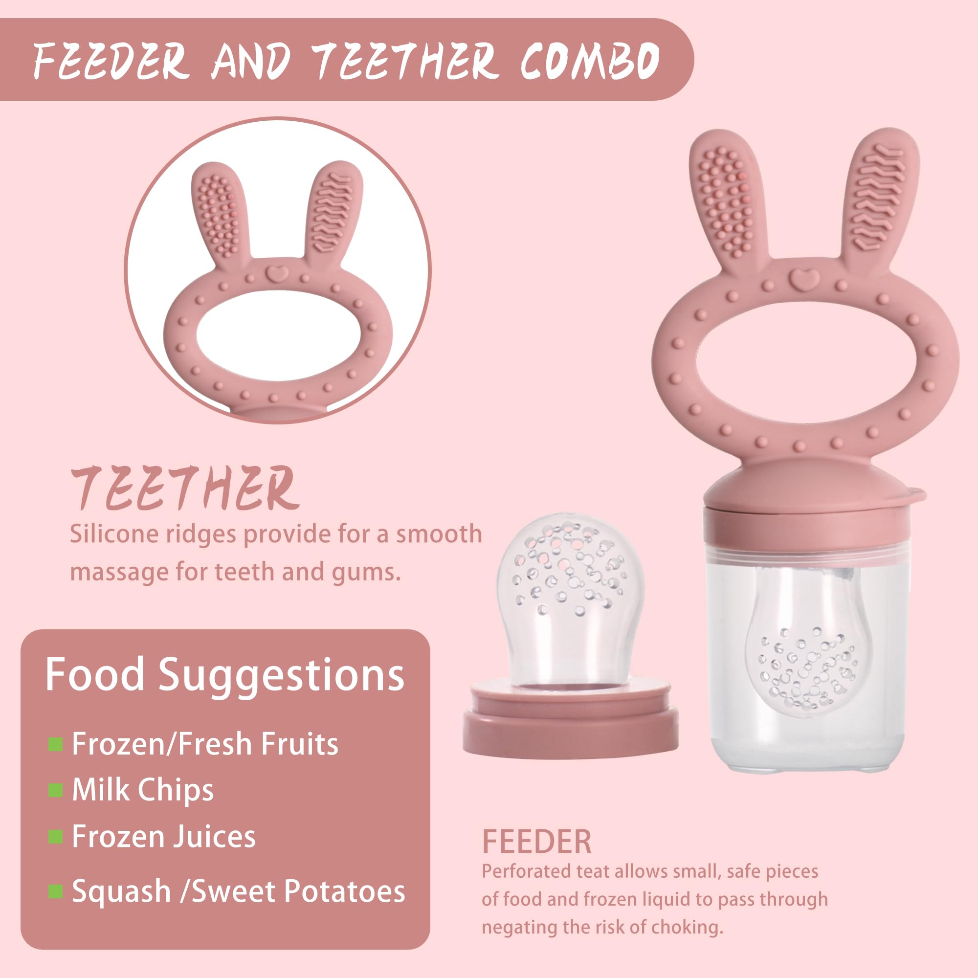 WAJIAYON baby fruit feeder in silicone for controlled feeding