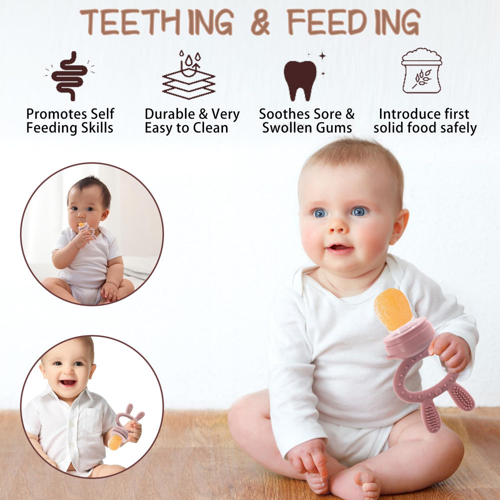 WAJIAYON BPA-free silicone feeder for safe baby food storage and feeding.