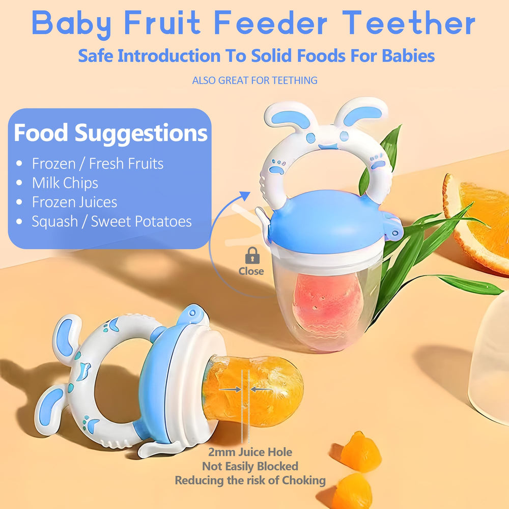 Wajiayon teething fruit feeder provides natural gum relief.