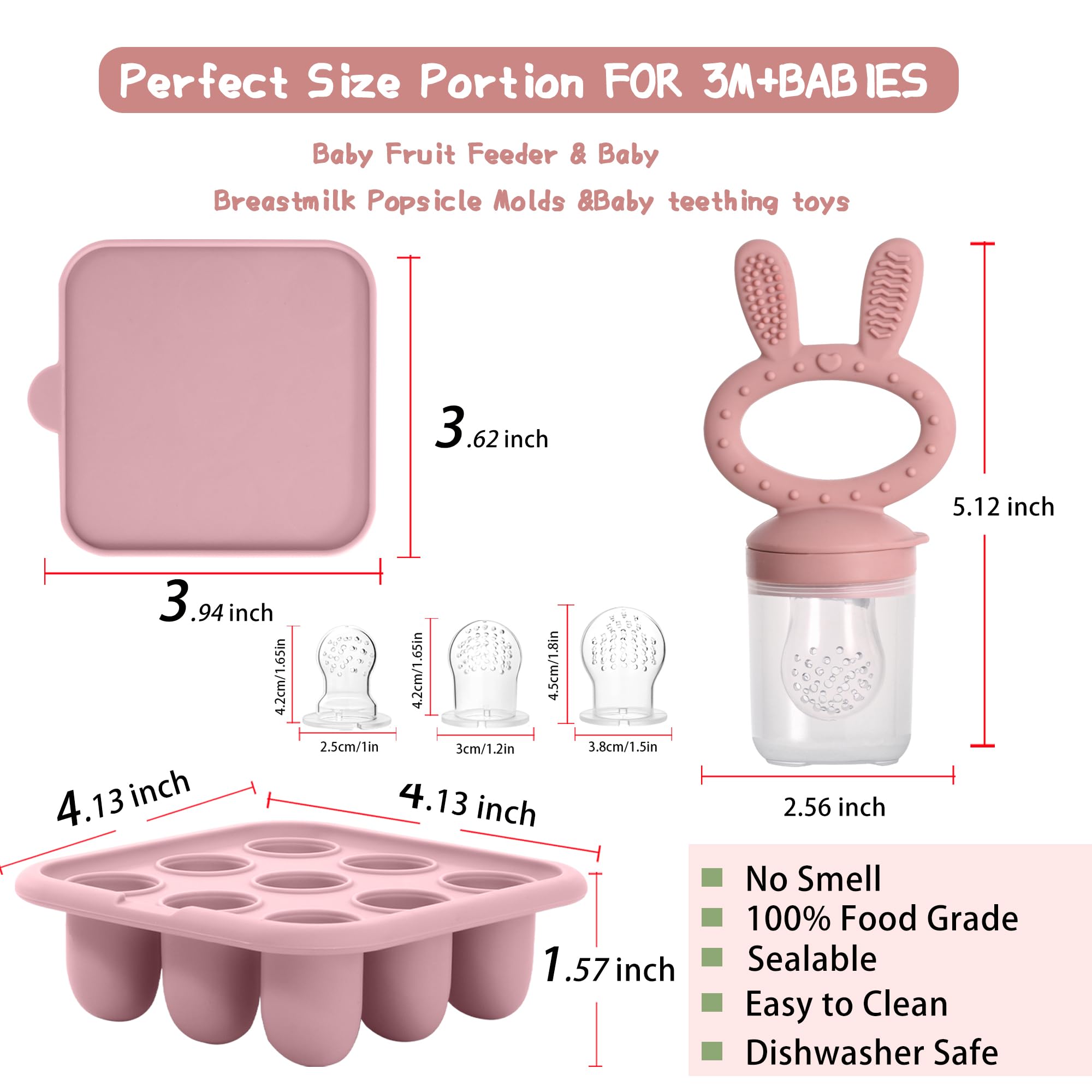 WAJIAYON silicone teether and pacifier feeder for soothing gums
