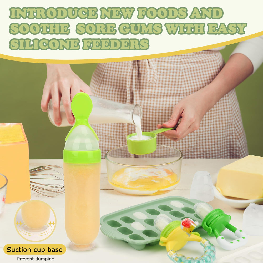 WAJIAYON teething pacifier feeder offers gentle relief during teething.
