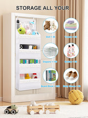 Wakaye nursery diaper organizer keeps diapers and wipes within easy reach