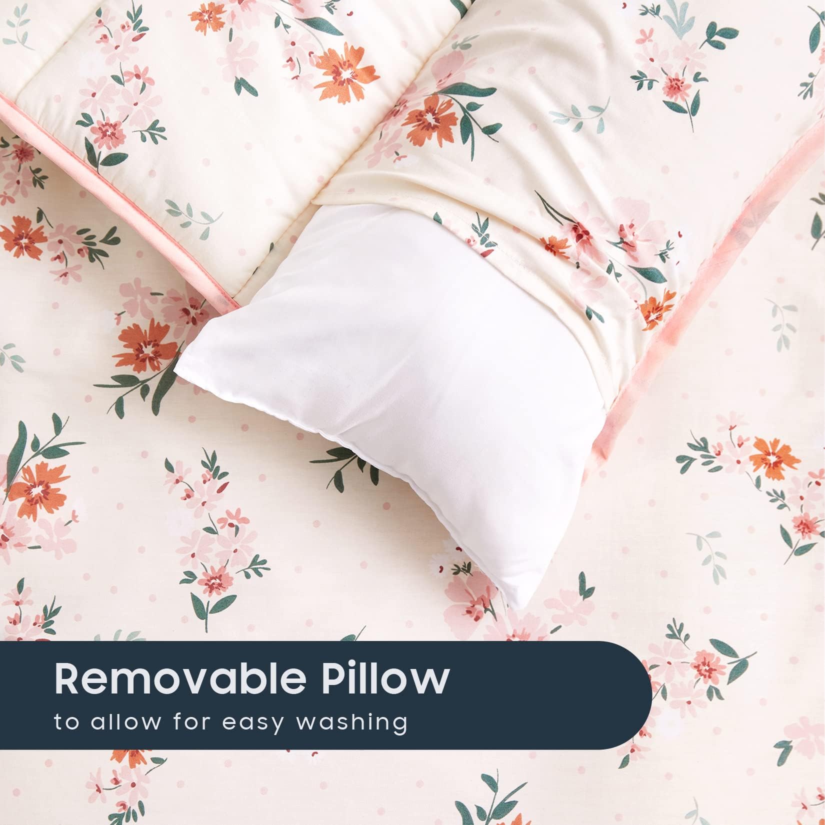 Wake In Cloud nap mat made from 100 percent cotton for breathable daily use.