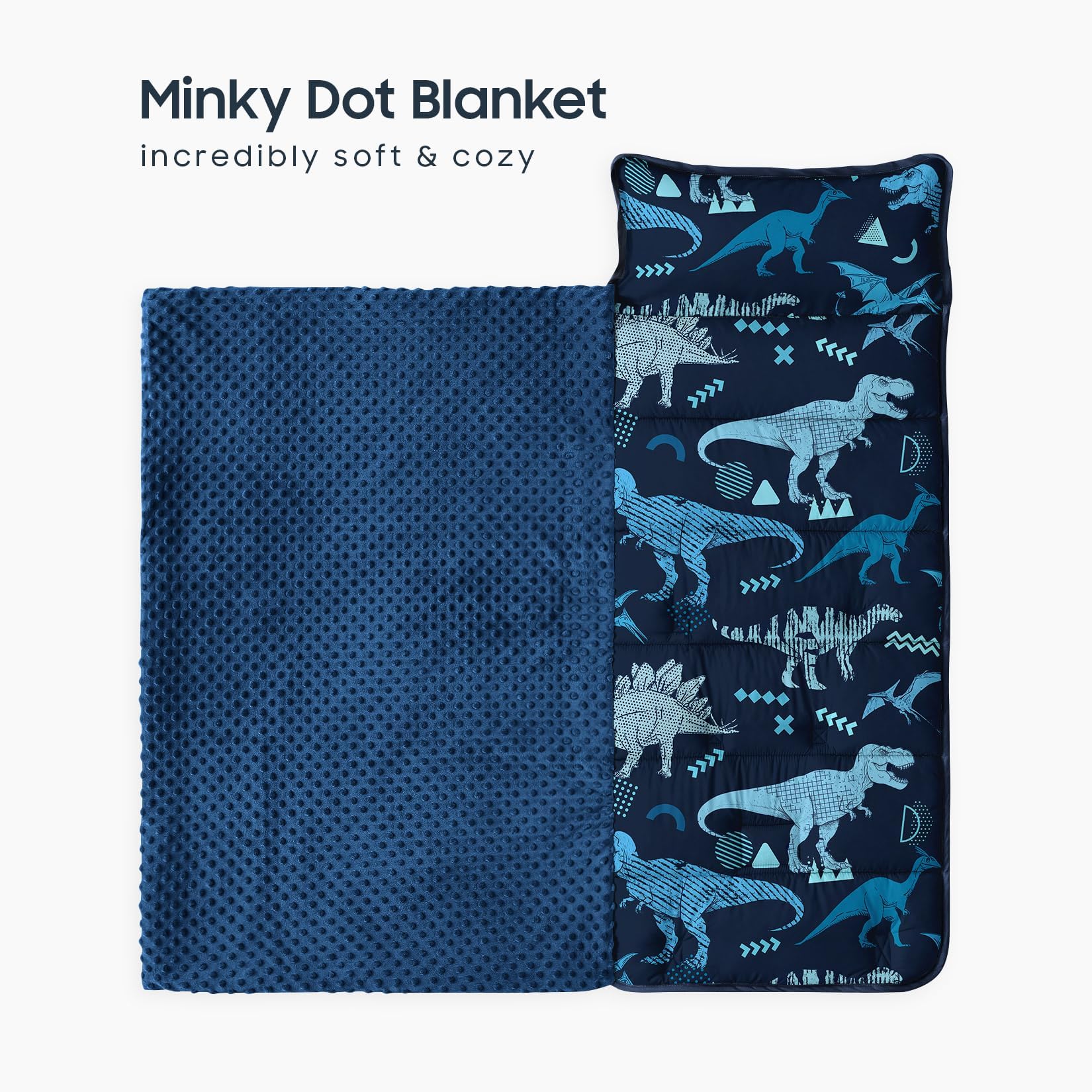 Wake In Cloud All-in-One Nap Mat provides sleeping, blanket, and pillow in a single travel-ready package.
