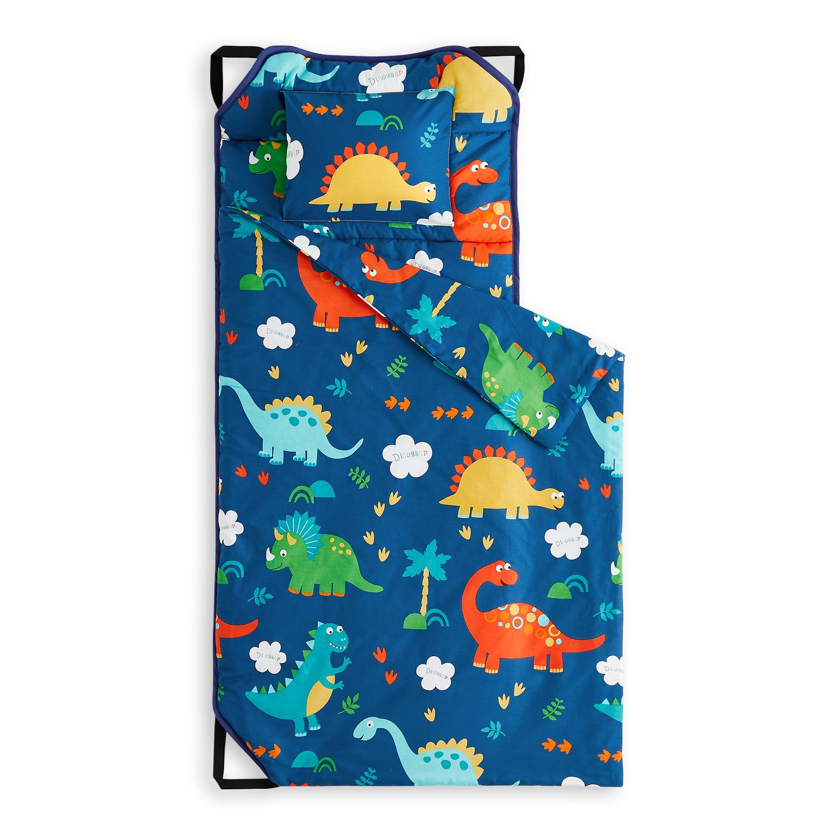 Wake In Cloud cot nap mat roll-up with handle for easy preschool portability