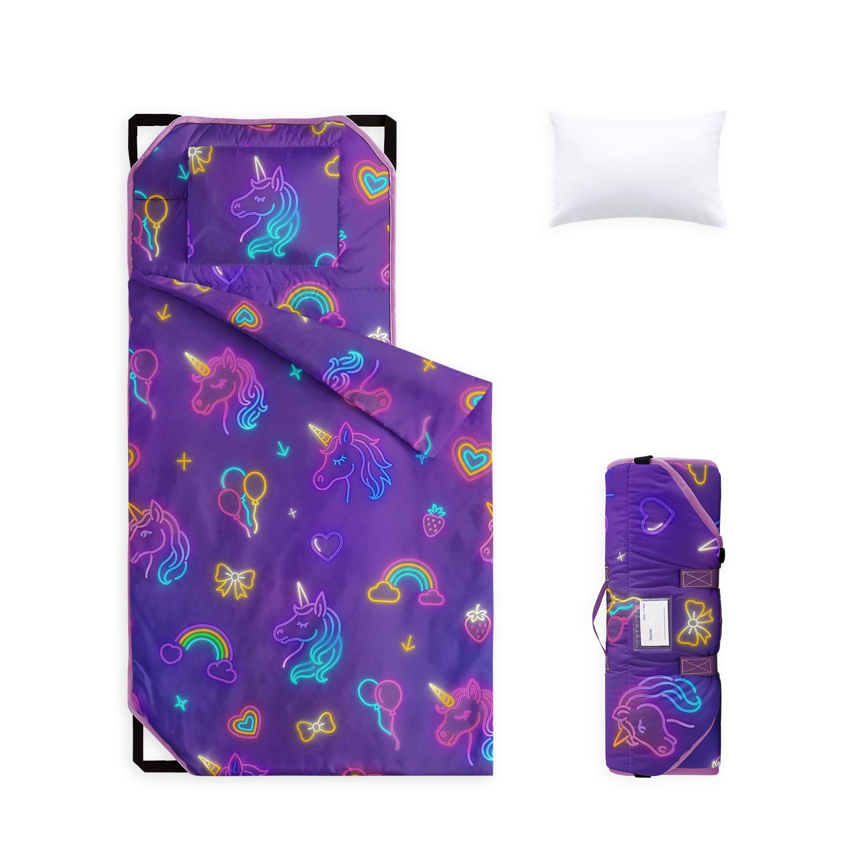 Wake In Cloud cot nap mat with unicorn design for dreamy daycare rest time